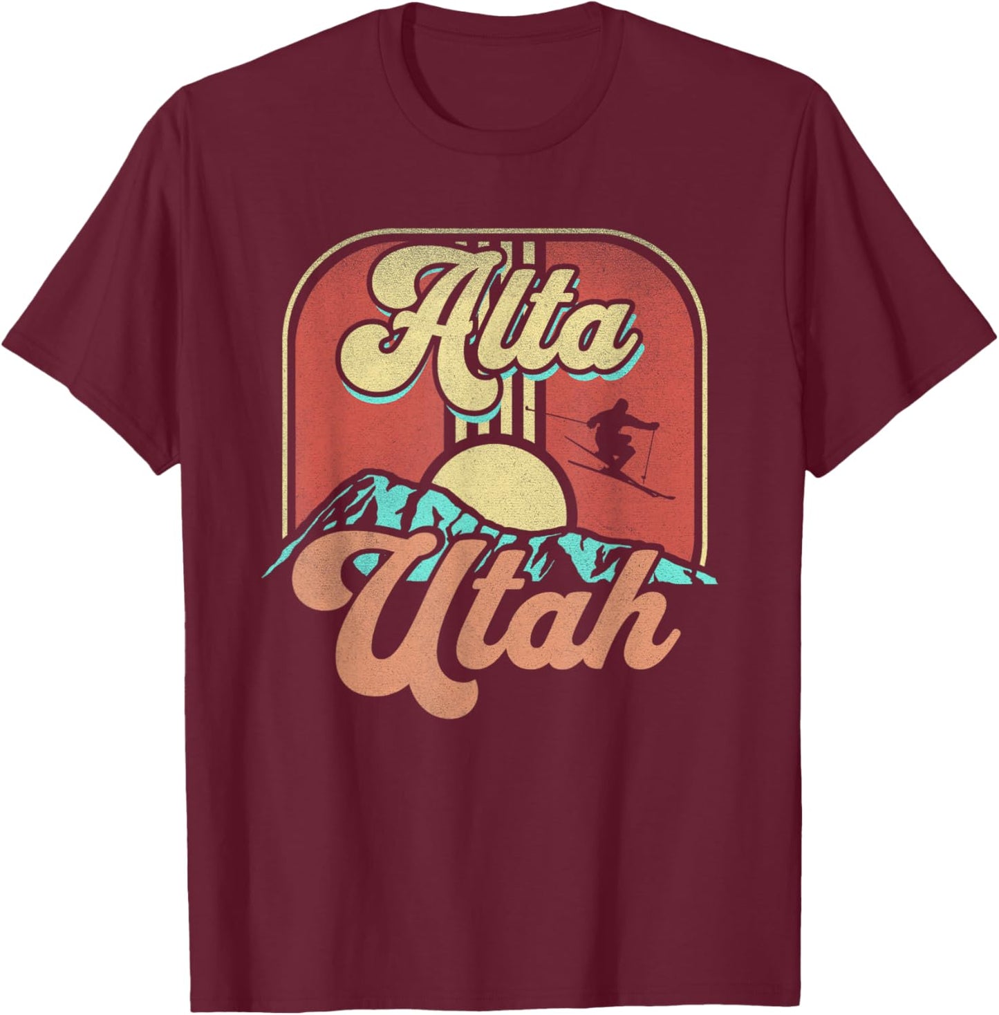 Alta Utah Ski Outdoors T-Shirt - T-Shirt | Maroon