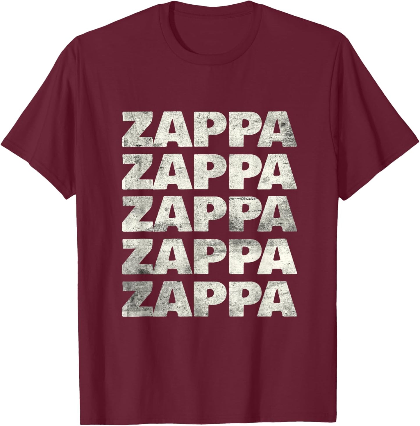 Love Heart Zappa Grunge Retro Vintage Style Black Zappa T-Shirt - T-Shirt | Maroon