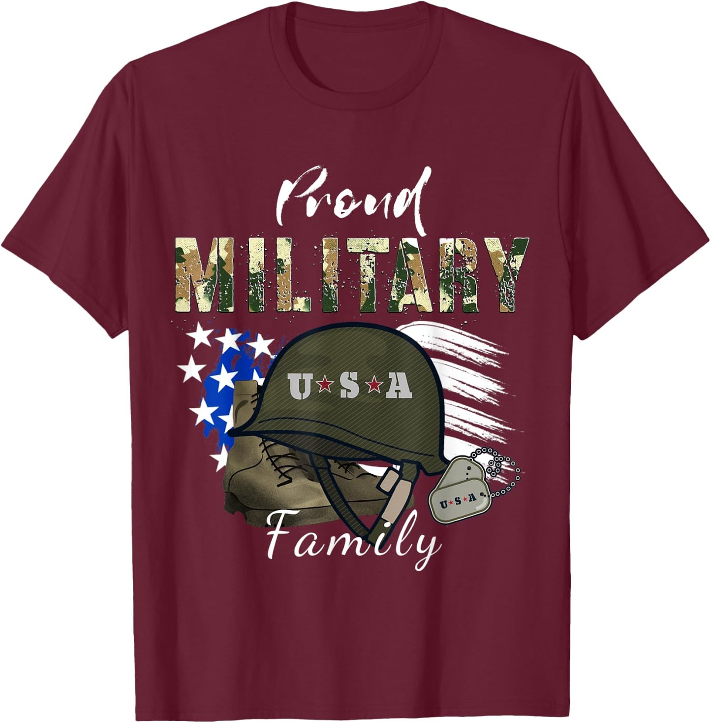 Army Graduation Proud Military Family Mom Dad Brother Sister T-Shirt - T-Shirt | Maroon