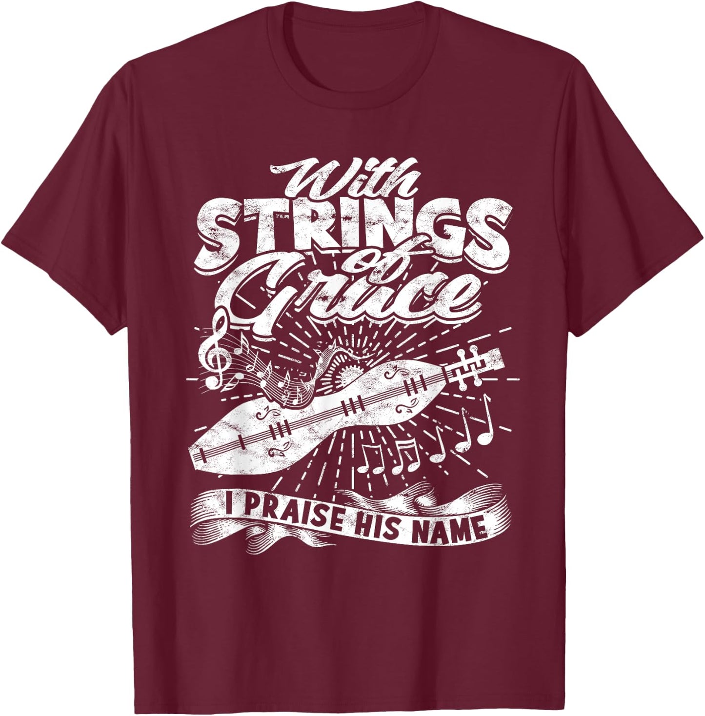 Dulcimer Player Mountain Dulcimer T-Shirt - T-Shirt | Maroon