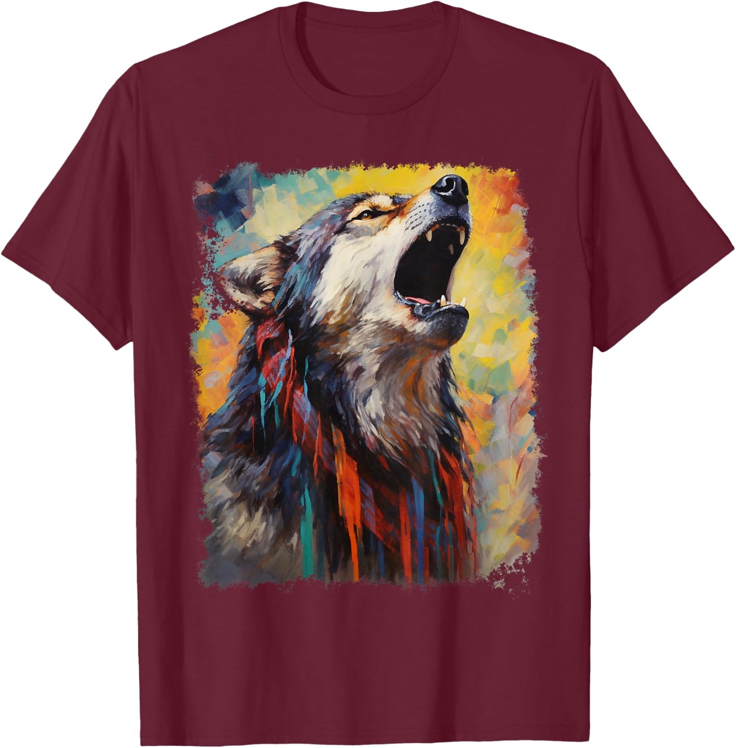 Wolf Man T-Shirt - T-Shirt | Maroon