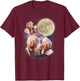Three Granny Moon Funny Old Ladies Moon Weird Cursed Meme T-Shirt - T-Shirt | Maroon