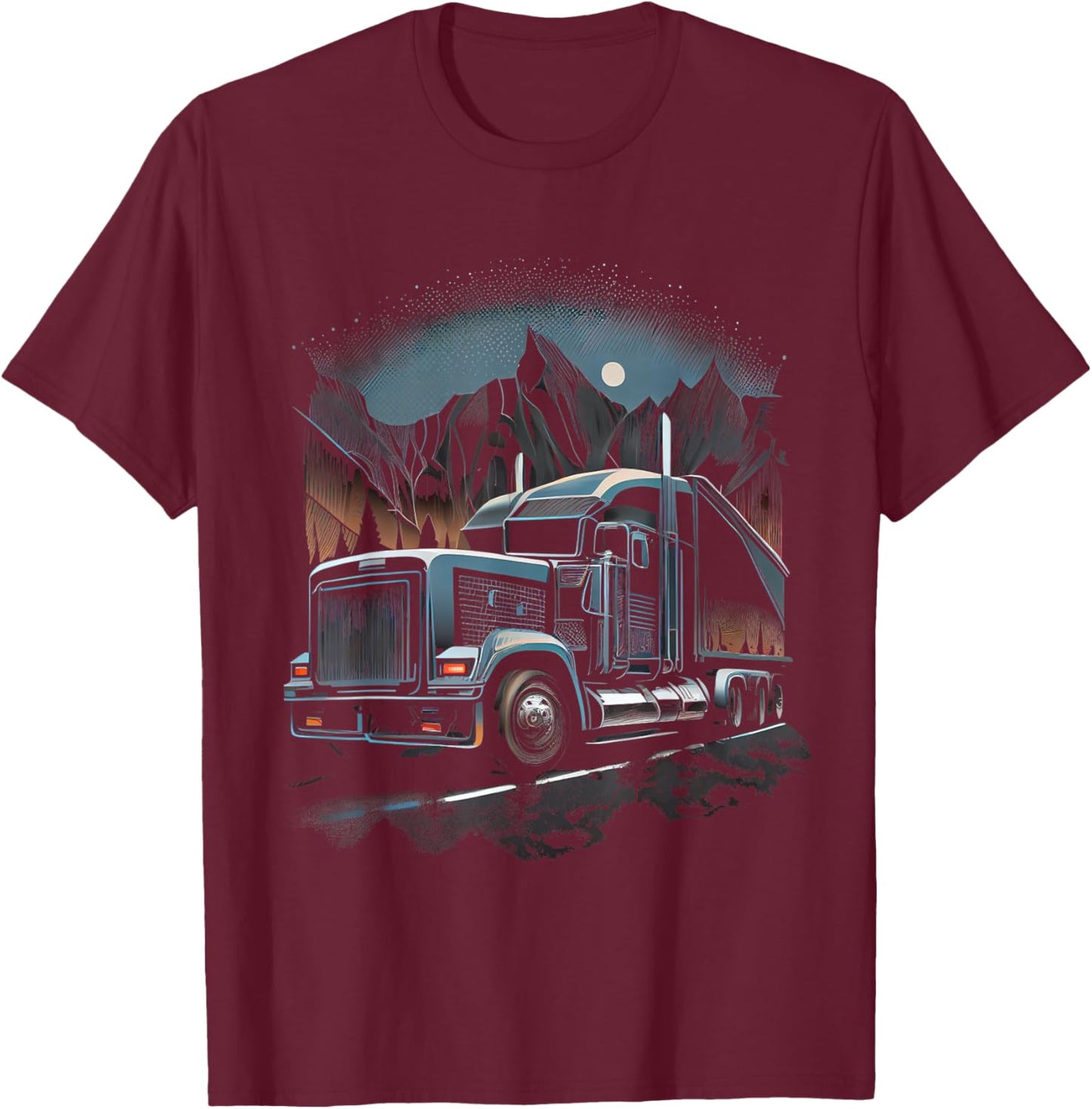 Truck Driver 18 Wheel Trucker T-Shirt - T-Shirt | Maroon