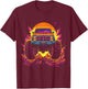 Retro Vintage Monster Truck Retro Sunset Monster Truck Boys T-Shirt - T-Shirt | Maroon