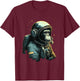 Chimpanzee Space Astronaut Travel Monkey Vintage Design T-Shirt - T-Shirt | Maroon