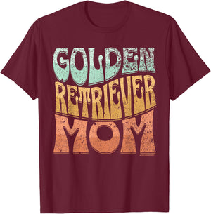 Golden Retriever Mom Vintage Dog Mom Women T-Shirt - T-Shirt | Maroon