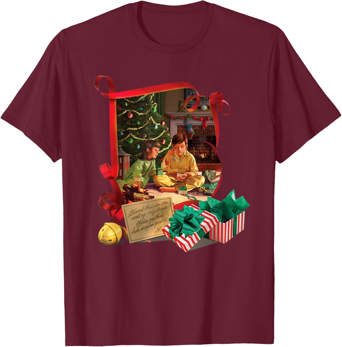 The Polar Express The First Gift Of Christmas Returned T-Shirt - T-Shirt | Maroon