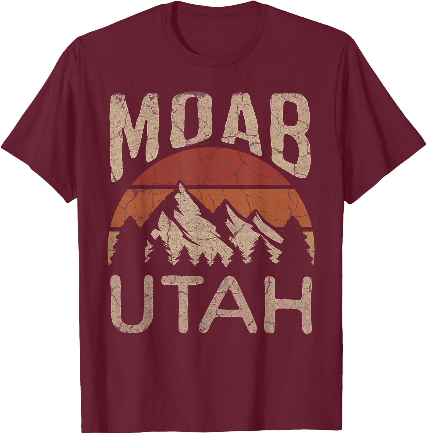 Moab Utah Nature Hiking Outdoors T-Shirt - T-Shirt | Maroon