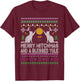 Merry Witchmas Cat Lover Ugly Christmas Sweaters T-Shirt - T-Shirt | Maroon