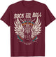 Rock and Roll Guitar Vintage Rock Music T-Shirt - T-Shirt | Maroon