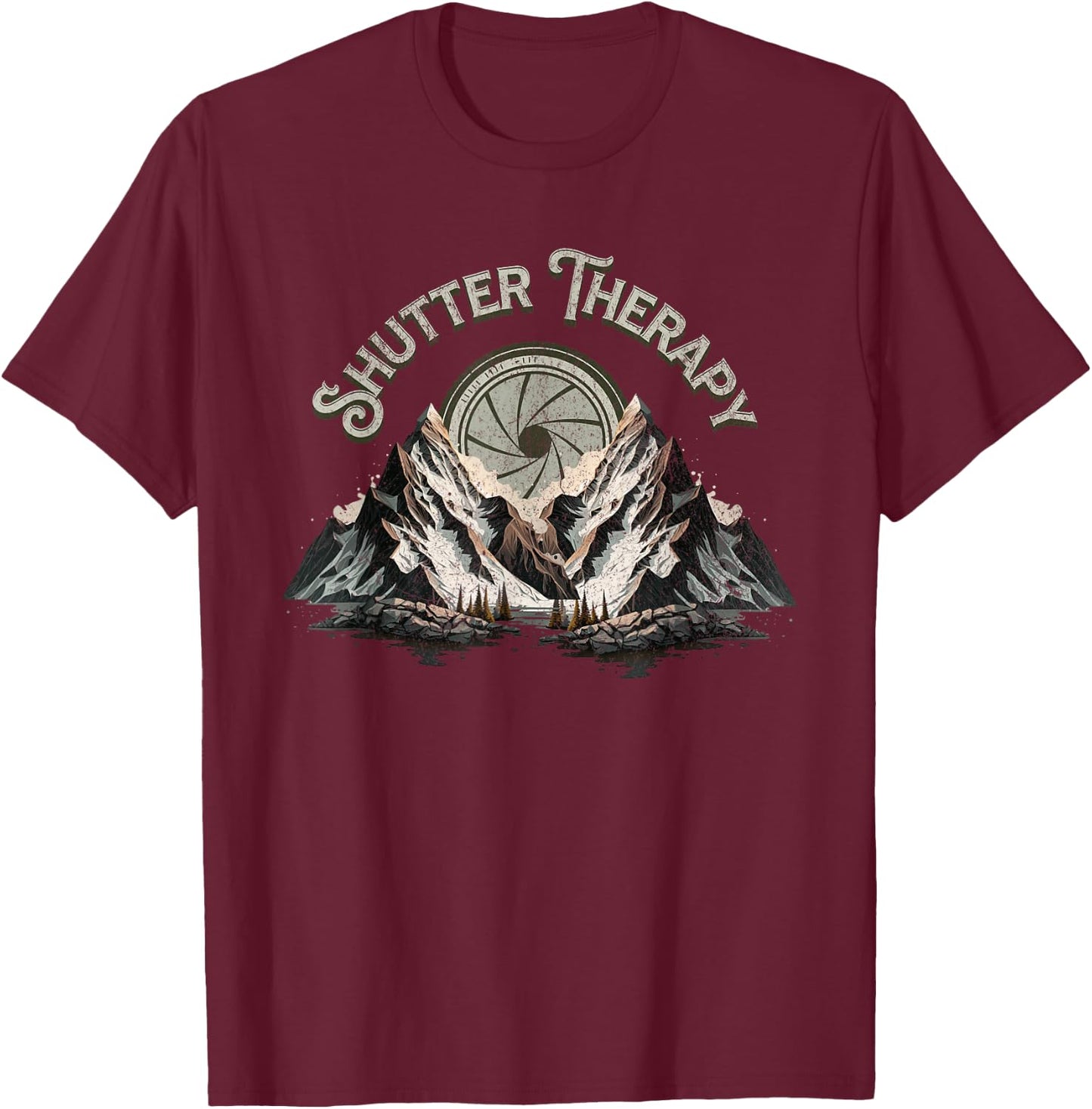 Shutter Therapy Photography Photographer 35 mm ISO Vintage T-Shirt - T-Shirt | Maroon