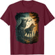 Wolf Moon & Women T-Shirt - T-Shirt | Maroon