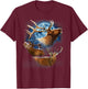Funny Elk Hunting - Elk Howling at the Moon T-Shirt - T-Shirt | Maroon