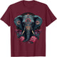 Elephant Art - Animal Zoo Elephant T-Shirt - T-Shirt | Maroon