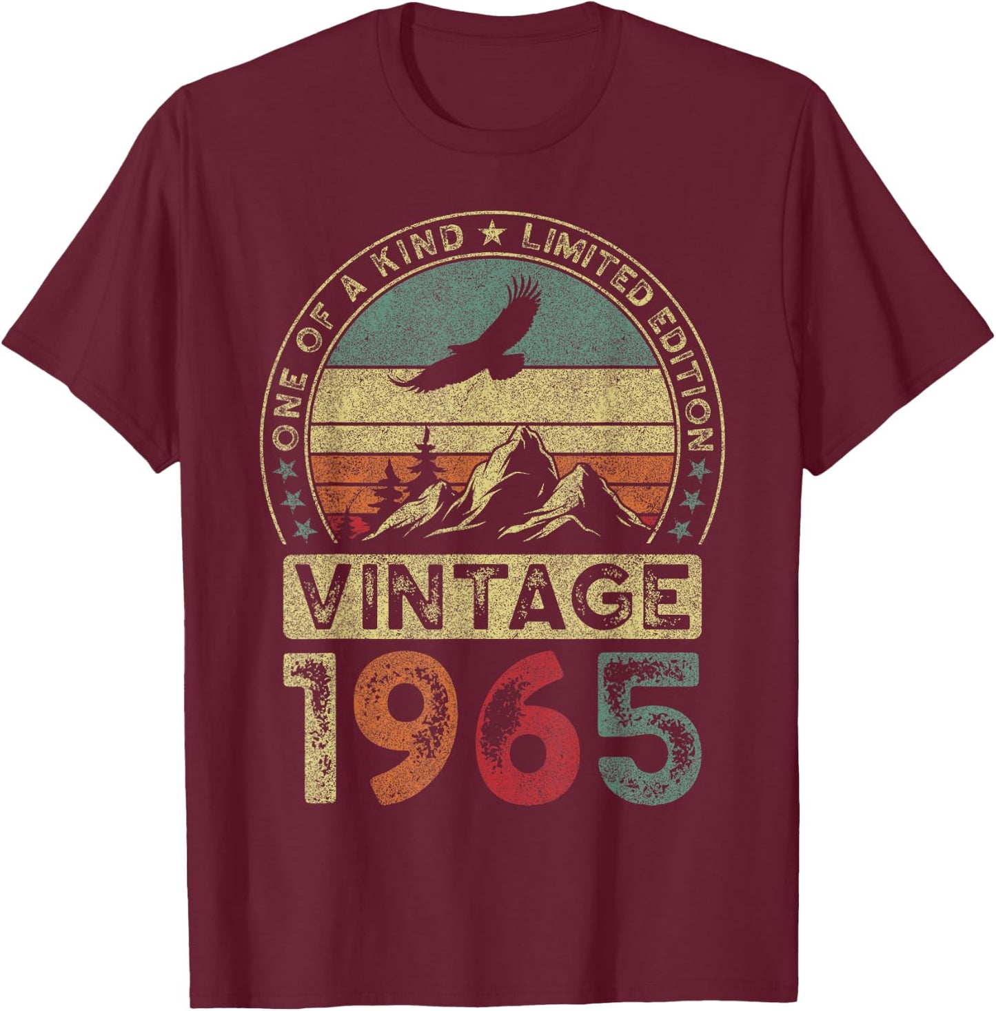 Vintage 1965 Limited Edition 60th Birthday 60 Years T-Shirt - T-Shirt | Maroon