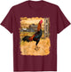 Vintage Rooster Cock Chicken Fight Enthusiast T-Shirt - T-Shirt | Maroon