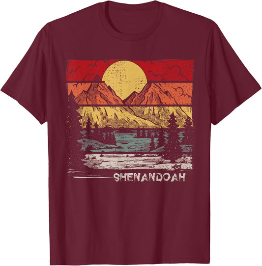 Retro Shenandoah National Park US Vintage Shenandoah T-Shirt - T-Shirt | Maroon