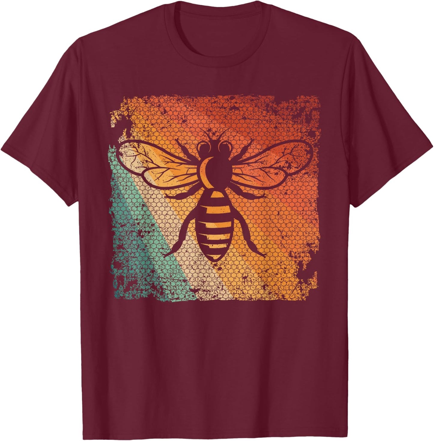 Funny Vintage Bee Designs Women Beekeeping Honey Bee T-Shirt - T-Shirt | Maroon