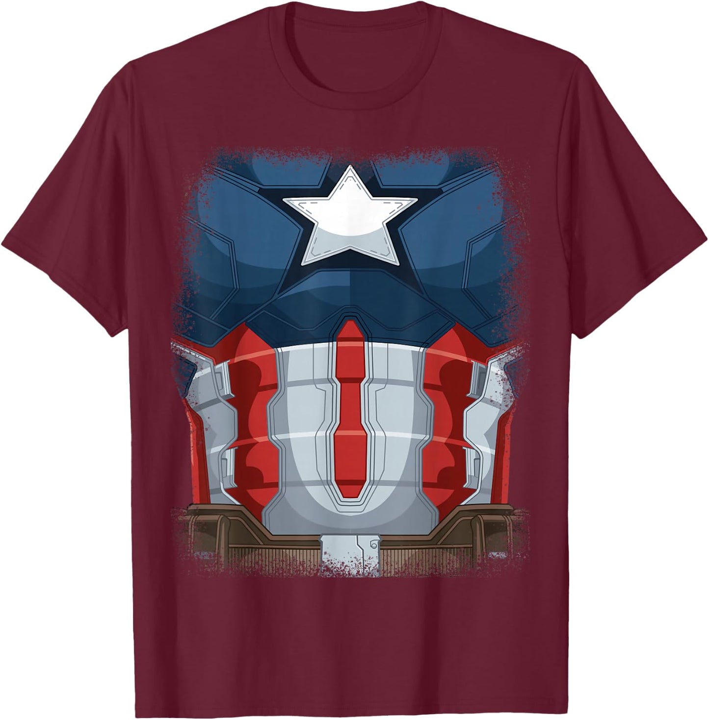 Marvel Captain America Movie Avengers Halloween Costume T-Shirt - T-Shirt | Maroon
