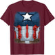 Marvel Captain America Movie Avengers Halloween Costume T-Shirt - T-Shirt | Maroon