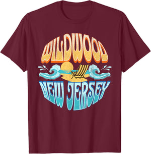 Wildwood New Jersey T-Shirt - T-Shirt | Maroon