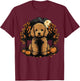 Pumpkin Golden Doodle costume on Goldendoodle Halloween T-Shirt - T-Shirt | Maroon