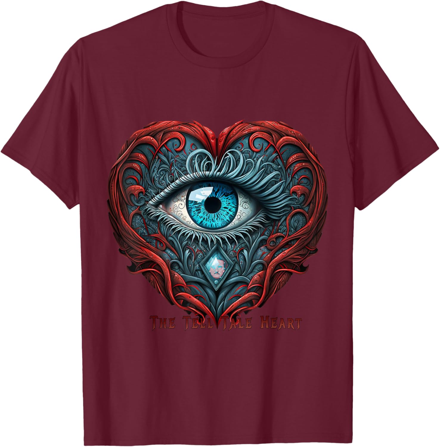 The Tell-Tale Heart by Edgar Allan Poe T-Shirt - T-Shirt | Maroon