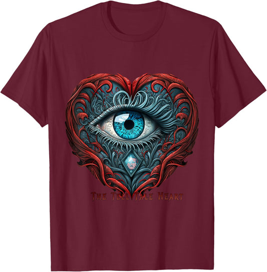 The Tell-Tale Heart by Edgar Allan Poe T-Shirt - T-Shirt | Maroon