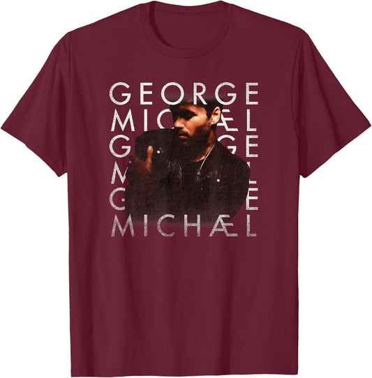 George Michael - Faith T-Shirt - T-Shirt | Maroon