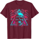 Skull Vaporwave Retrowave Aesthetic Synthwave 80s Palm Tree T-Shirt - T-Shirt | Maroon
