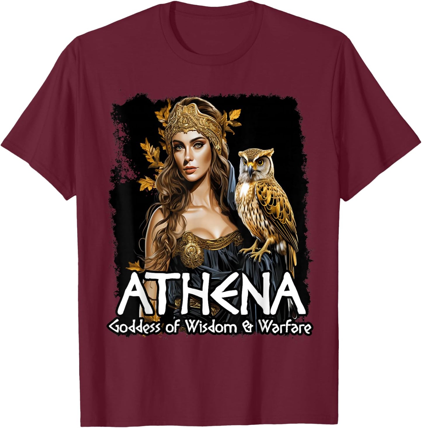 Athena Greek Mythology T-Shirt - T-Shirt | Maroon