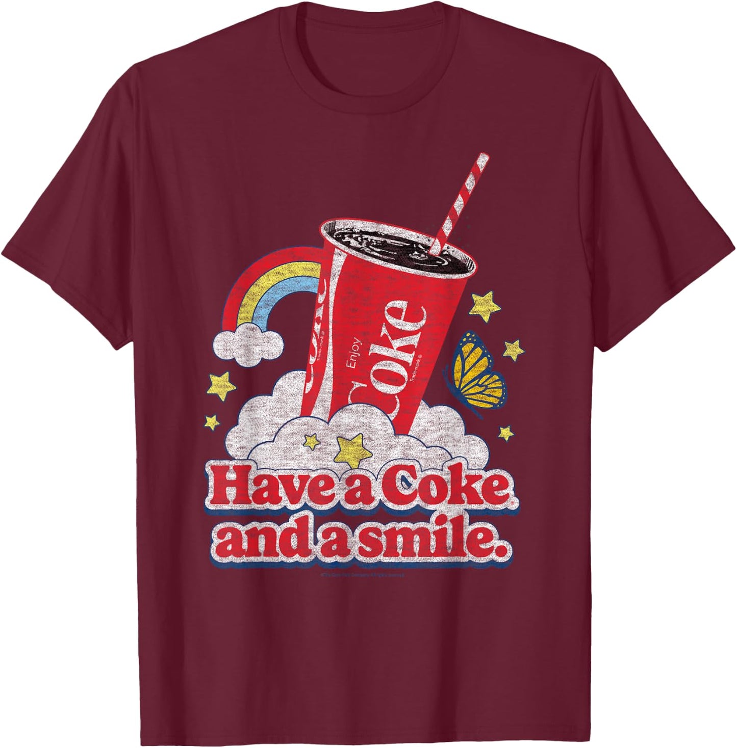 Coca-Cola - Have A Coke And A Smile T-Shirt - T-Shirt | Maroon