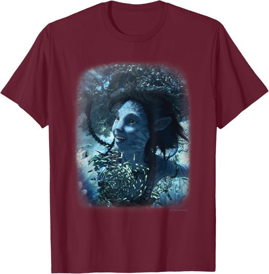 Avatar: The Way of Water Kiri Joy Beneath the Waves Na'vi T-Shirt - T-Shirt | Maroon