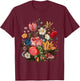 Flower Graphic Wildflower Floral Gardening Lover T-Shirt - T-Shirt | Maroon