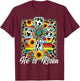 He is Risen Sunflower Leopard Cross Happy Easter Day T-Shirt - T-Shirt | Maroon