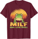 Man I Love Frogs Funny Frog Quote Amphibian Lovers T-Shirt - T-Shirt | Maroon