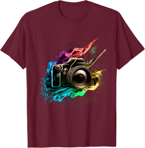 Cool Camera Colors T-Shirt - T-Shirt | Maroon