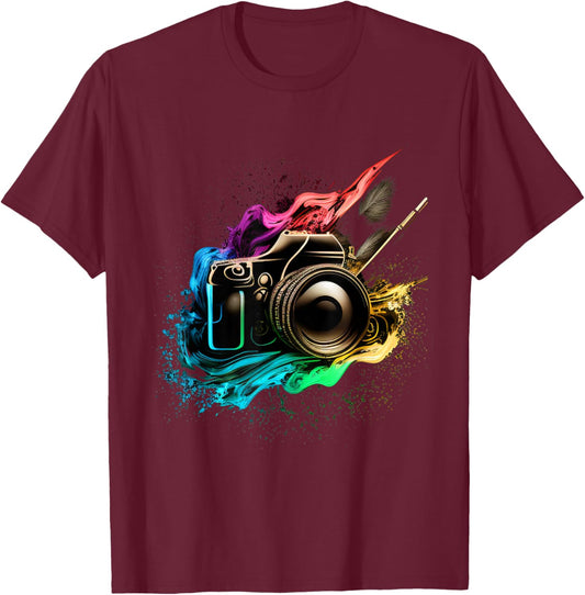 Cool Camera Colors T-Shirt - T-Shirt | Maroon