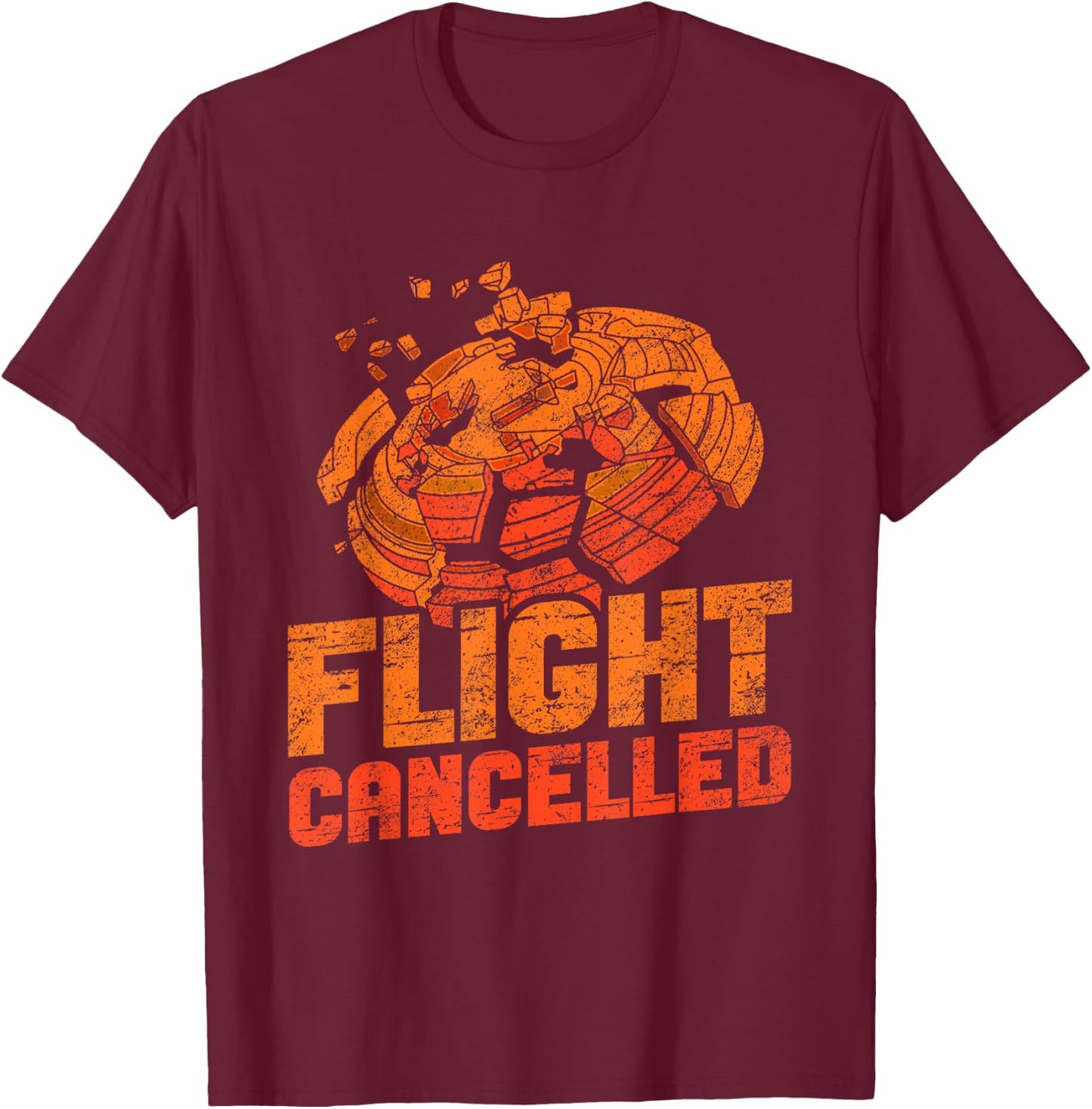 Skeet Shooting Flight Cancelled Trap Shooting Clay Pigeon T-Shirt - T-Shirt | Maroon