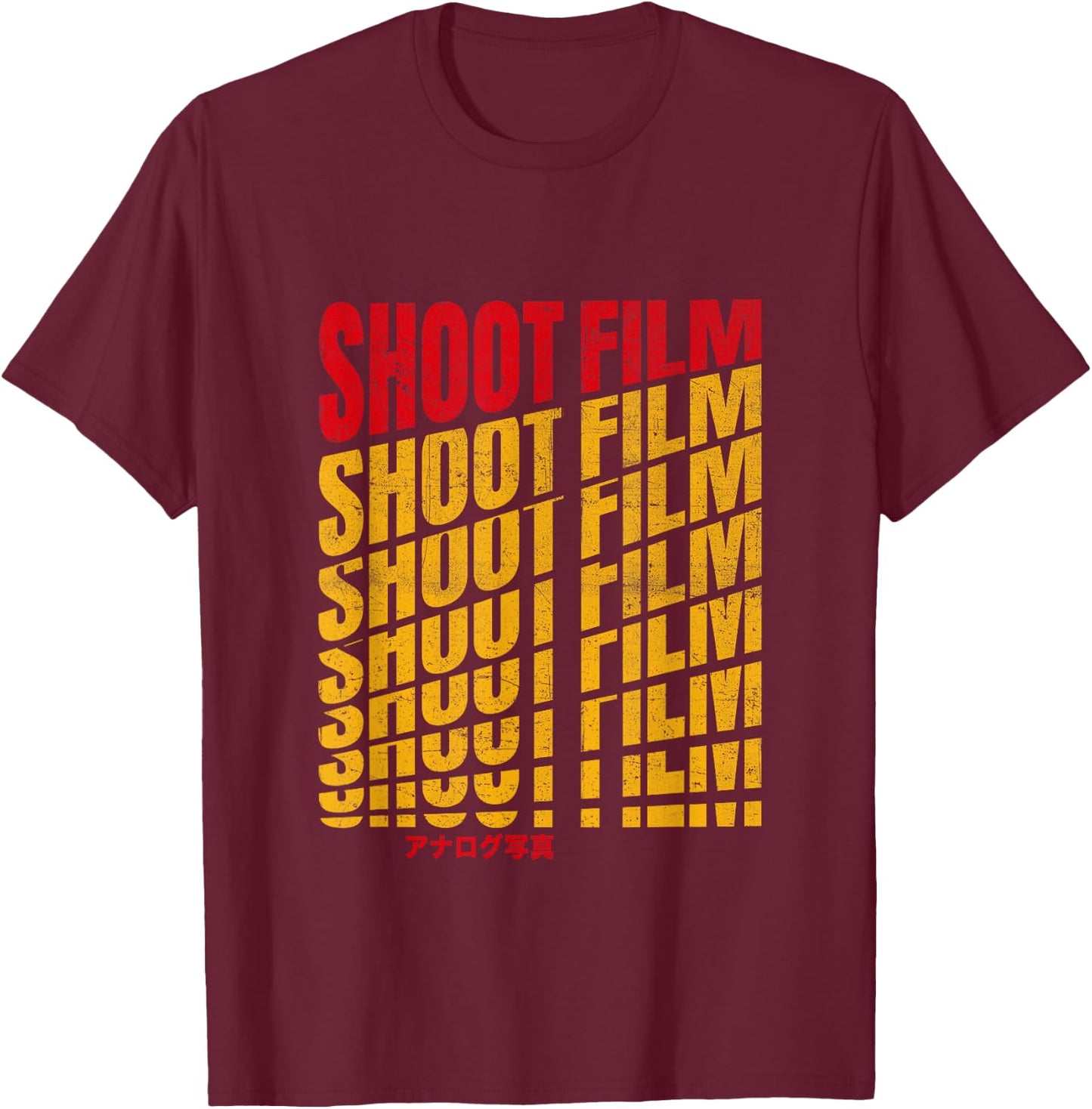 Shoot Film Retro Analogue Film Camera Analog Photography T-Shirt - T-Shirt | Maroon