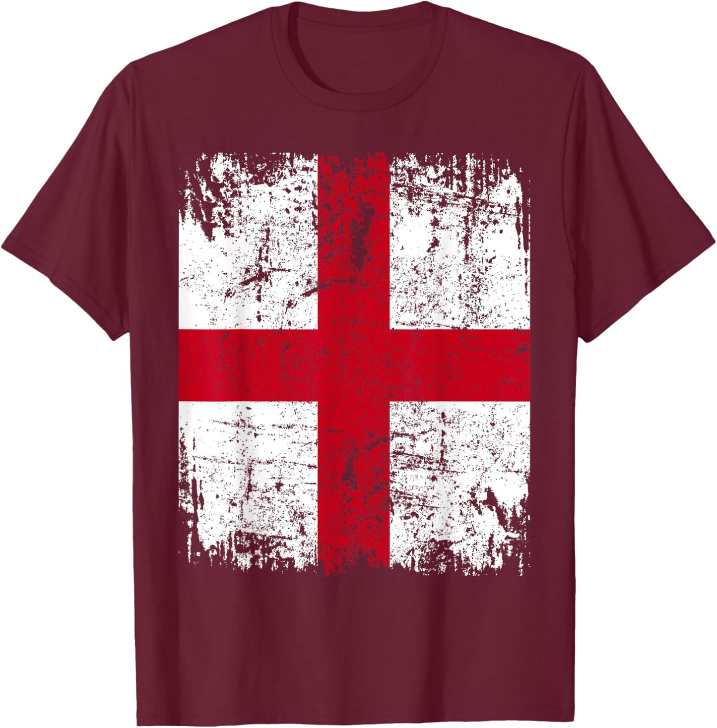 ENGLAND Flag Vintage | Men Women Kids | ENGLAND T-Shirt - T-Shirt | Maroon