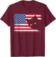 Patriotic USA Flag 4th of July Men Women Kids Boys Girl Cat T-Shirt - T-Shirt | Maroon