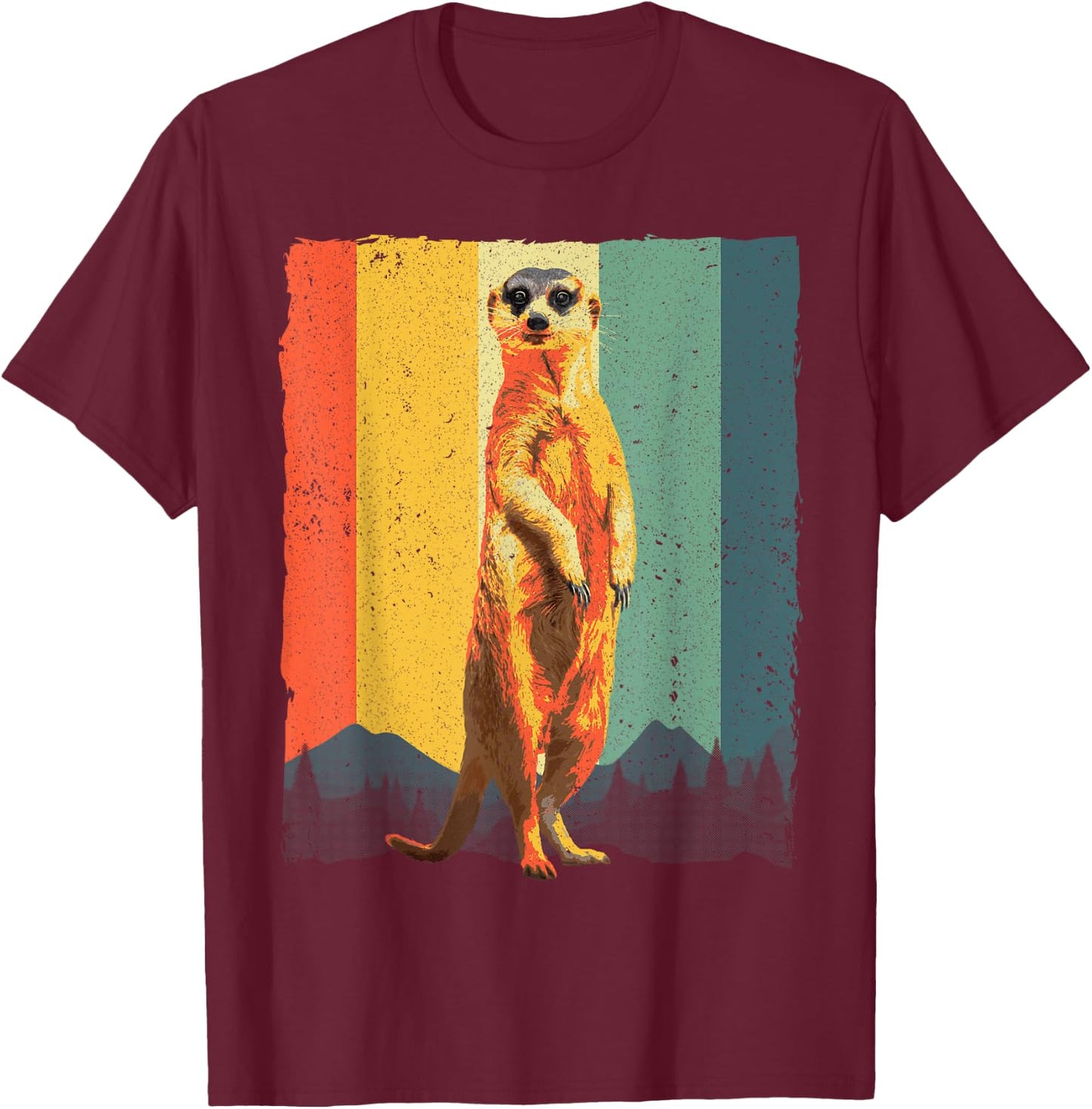 Funny Meerkat Design Women Mongoose Mierkat Lovers T-Shirt - T-Shirt | Maroon