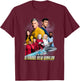 Star Trek Strange New Worlds Crew Pike Spock Uhura Ortegas T-Shirt - T-Shirt | Maroon