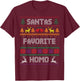 Santa's Favorite Homo - Gay Christmas T-Shirt - T-Shirt | Maroon