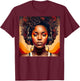 Excessivism Black Woman Listening to Music African American T-Shirt - T-Shirt | Maroon
