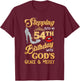 Stepping Into My 54th Birthday With God's Grace Mercy 54 T-Shirt - T-Shirt | Maroon