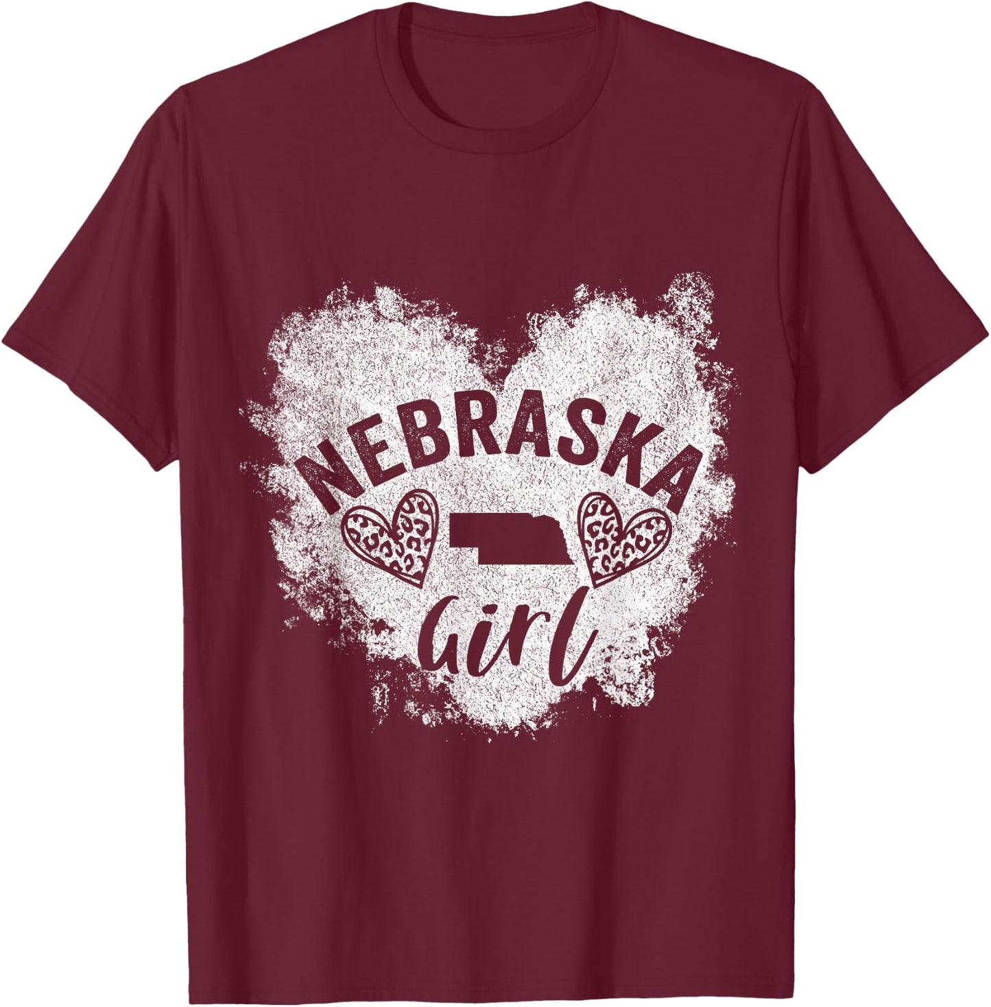 Nebraska Girl Funny Hometown Nebraska Home Nebraska Roots T-Shirt - T-Shirt | Maroon