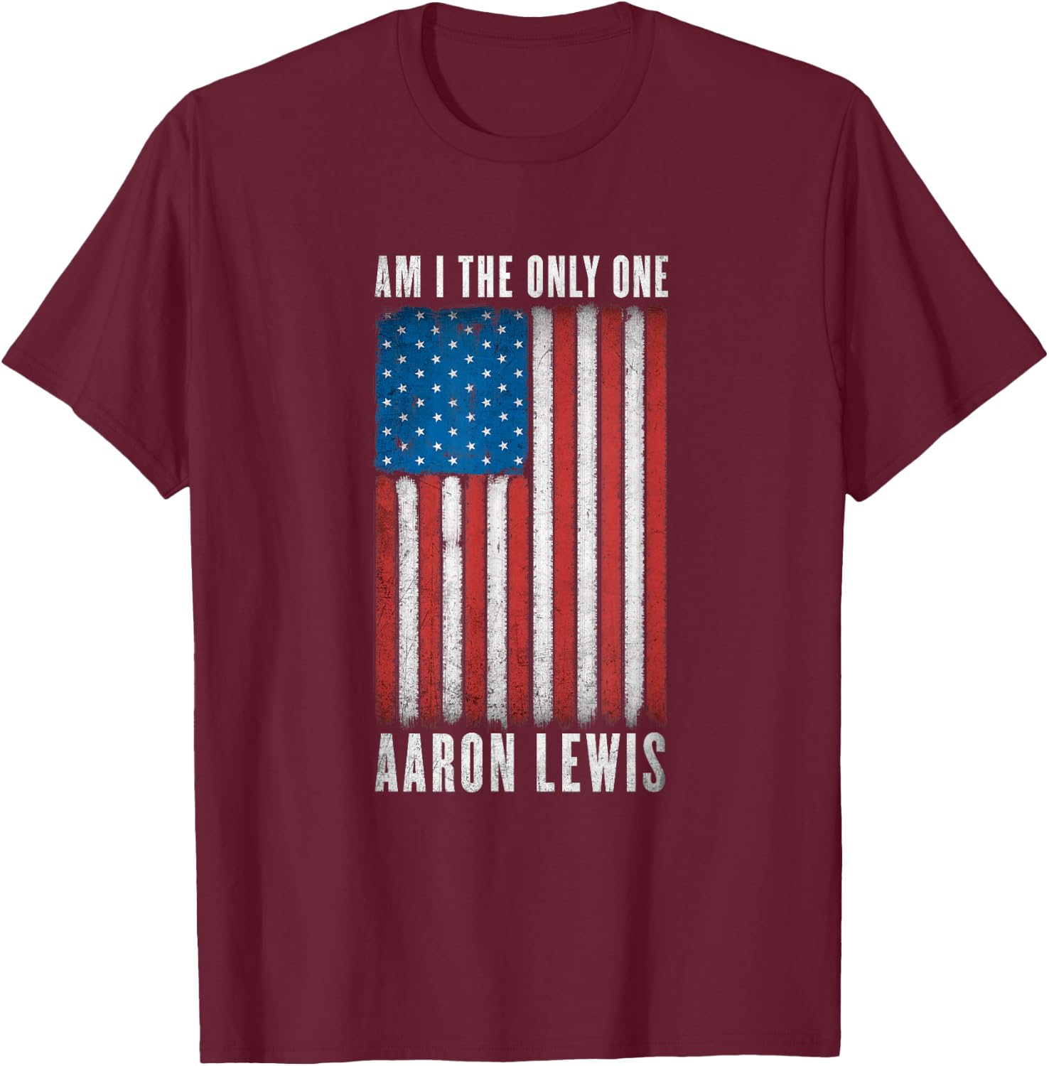 Aaron Lewis - Am I The Only One Small T-Shirt - T-Shirt | Maroon
