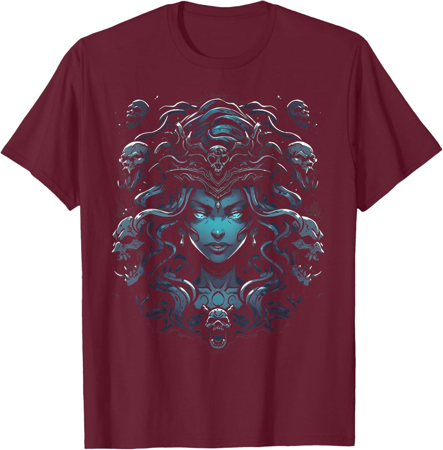 Greek Mythology Medusa T-Shirt - T-Shirt | Maroon